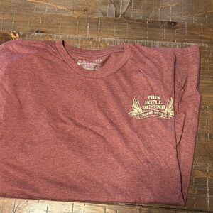 Grunt Style Maroon Tee with Gold Print